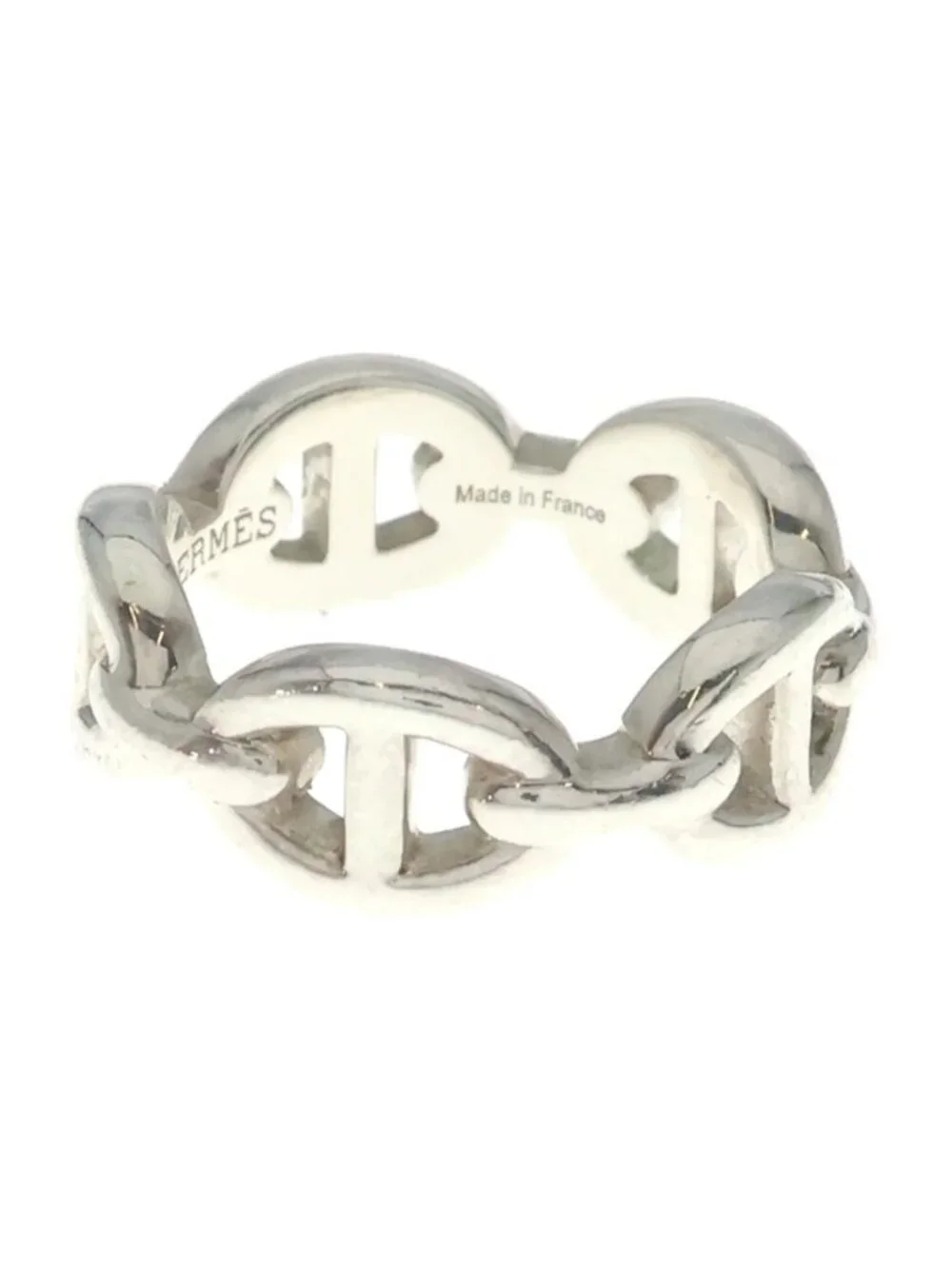 Hermes Chaine D'Ancre Enchainee 925 Sterling Silver Ring